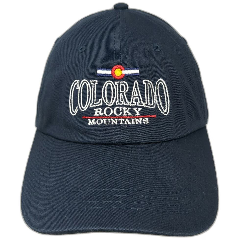 Prairie Mountain Colorado Rocky Mountains Blue One Size Cotton Baseball Cap hat